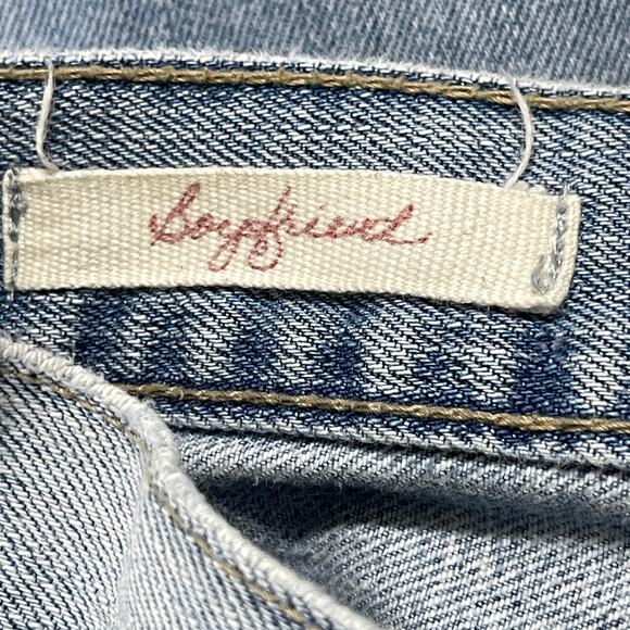 Decree Jeans Junior 3 Blue Light Wash Boyfriend Ripped Denim Mid Rise 100 Cotton - Picture 7 of 10